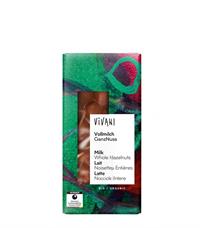 Vivani Mælkechokolade med Hasselnødder Økologisk 100 g  